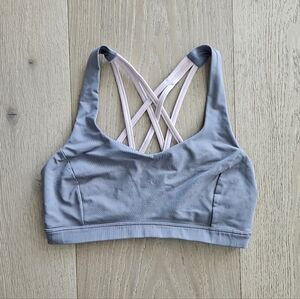 Lululemon Free To Be Serene Bra Gray/Pink Size 6